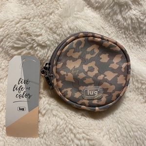 Lug Coin Pouch Leopard Pearl